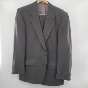 Perry Ellis Bigsby and Kruthers 2 piece olive wool suit set